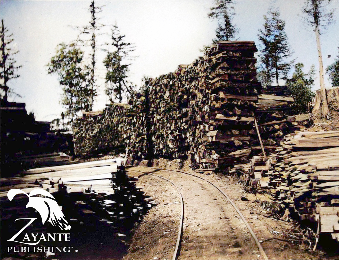 Piles of splitstuff on China Ridge, ca 1914