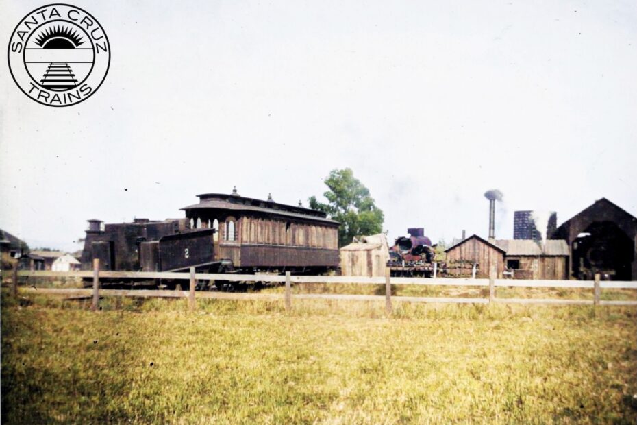 Ocean Shore shops near Garfield Park showing boiler explosion, 1910s. Courtesy UC Santa Cruz.